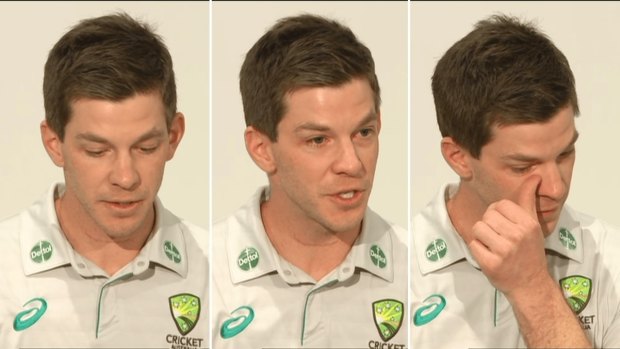 Tim Paine resigns as captain of the Australian Test cricket team in November 2021.