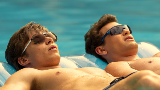 Nicholas Chavez and Cooper Koch as Lyle and Erik Menendez.