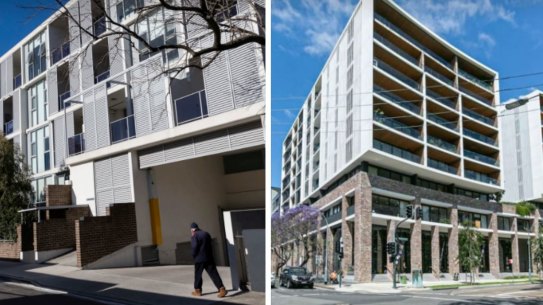 The addresses at 33-49 Euston Road and the corner of Bay Street and Glebe Point Road.