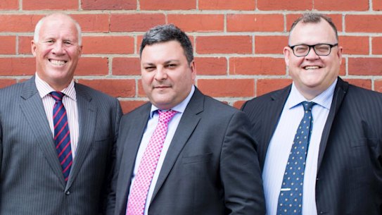 From left: iSignthis chairman Tim Hart, managing director John Karantzis, and iSignthis director Scott Minehane. 