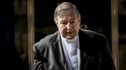 Cardinal George Pell leaves the County Court after being found guilty of sexually assaulting two choirboys.