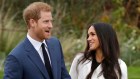 Harry and Meghan pose for photographers during a photo call in the grounds of Kensington Palace to mark the couple’s engagement in 2017.