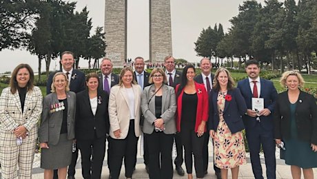 Labor, Liberal and Nationals state MPs at Gallipoli on Anzac day.