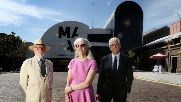 Opponents of the museum move: Clive Lucas, Penelope Seidler and Nick Pappas.  