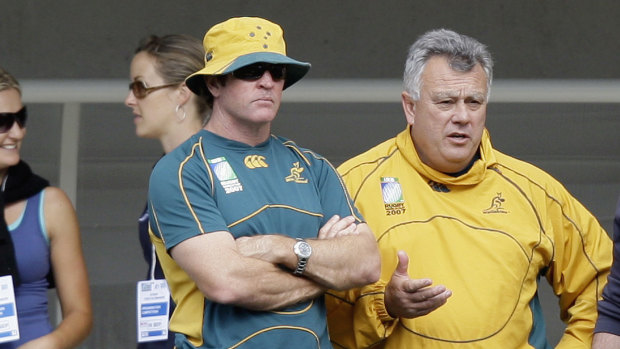 New voice: Michael O'Connor (left) has joined the three-man Wallabies selection panel ahead of the World Cup in Japan.