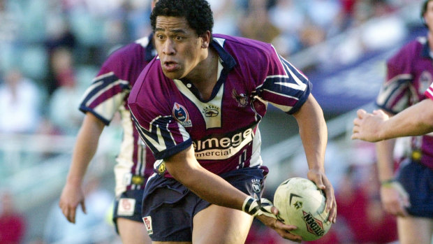 Under fire: John Hopoate during his time in the NRL.