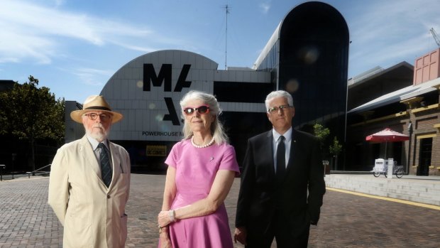 Opponents of the museum move: Clive Lucas, Penelope Seidler and Nick Pappas.  