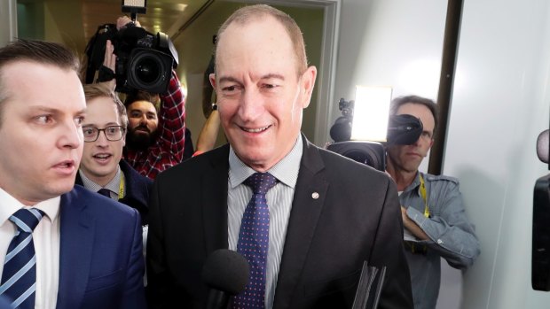 Fraser Anning in Parliament House on Wednesday.