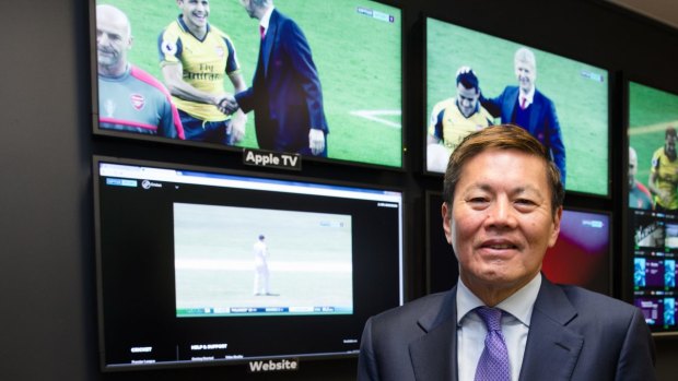 Optus chief executive Allen Lew has committed to his soccer strategy.