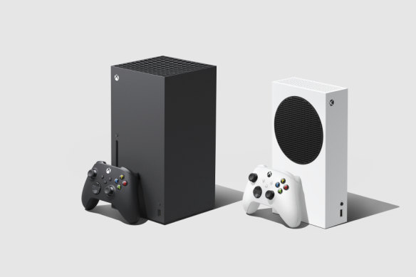 The Xbox Series X, left. and Xbox Series S.