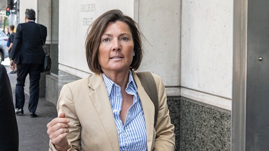 Helen Rosamond outside the District Court in Sydney on Thursday.