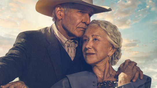 Harrison Ford as Jacob Dutton and Helen Mirren as Cara Dutton in 1923.
