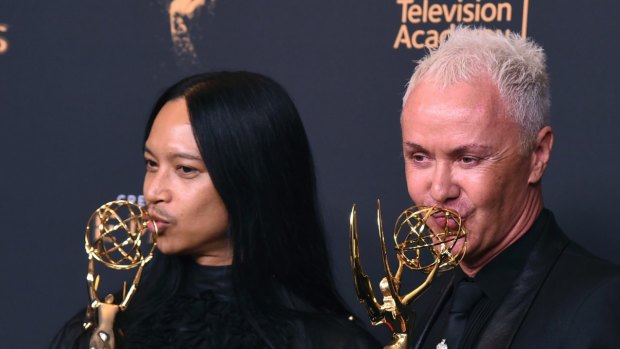 Australian Perry Meek (right) was among the winners of last year's Creative Arts Emmys.
