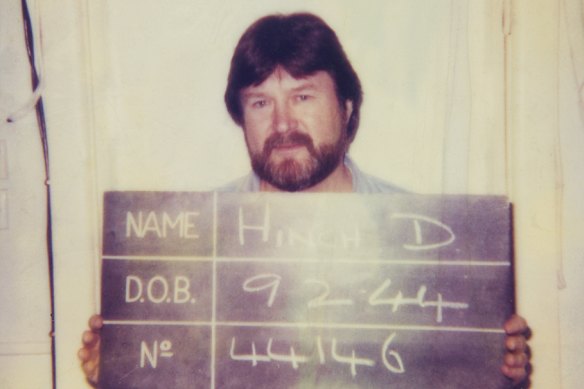 Derryn Hinch after his arrest for contempt of court in 1987.