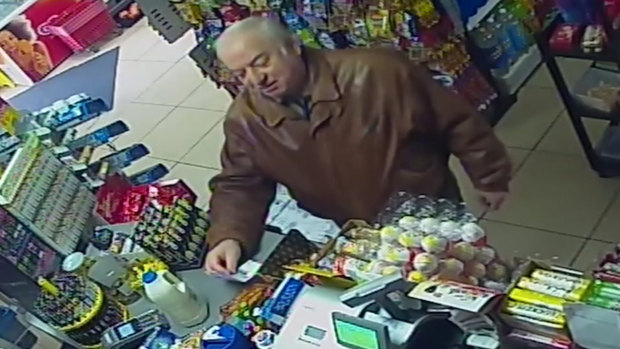 CCTV video of Sergei Skripal shops at a store in Salisbury the month before he was poisoned.