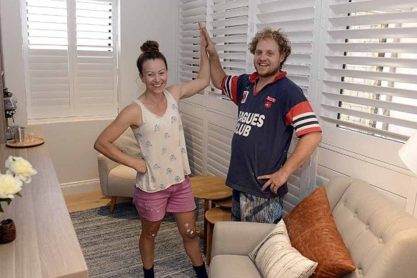 Jess and Ayden on their season of The Block: Triple Threat.