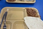 One meal consisted of ground meat and a single tortilla.