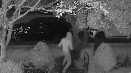 CCTV footage showing two people, who used their T-shirts as balaclavas, during a home invasion in Malvern. 
