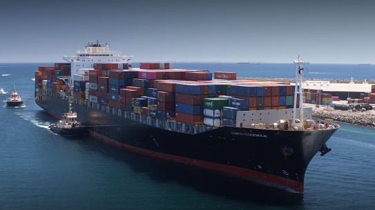 Conti Stockholm arrived in Fremantle Port on Saturday carrying essential supplies. 