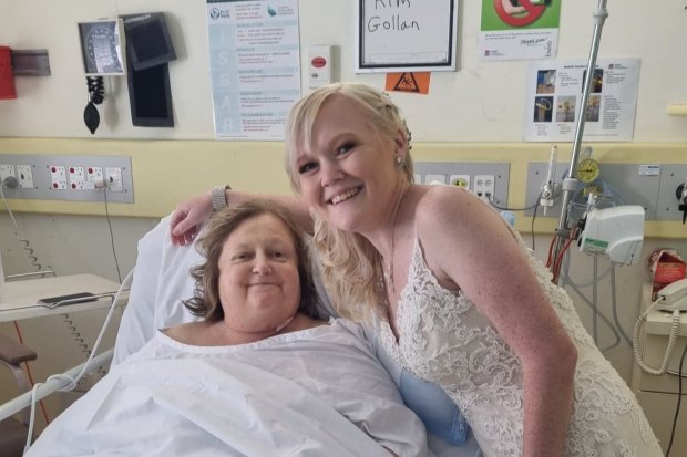 Morgan Scivyer organised her wedding hastily when she thought her mother was about to die.