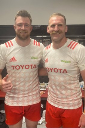 Jed Holloway and Kieran Read at Toyota Verblitz.