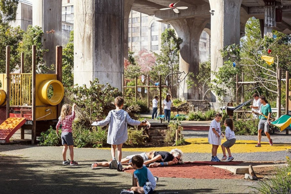 One of the infamous zombie renders of a City of Melbourne park.