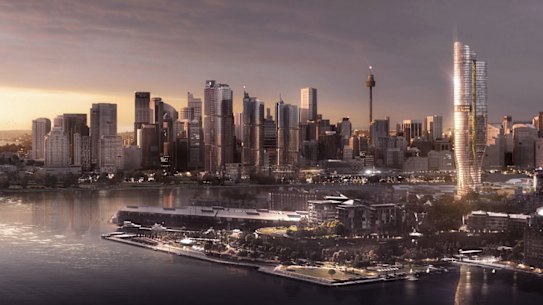 An artist's impression of The Star's proposed tower.