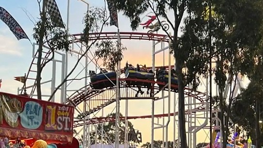 Workers were seen attending to the ride after the accident. 