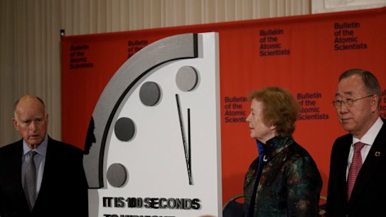 The Bulletin of the Atomic Scientists moved the hands of the Doomsday Clock to 100 Seconds to Midnight. 