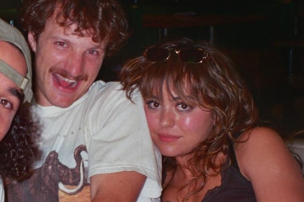 Actors Jake Short (centre) and Mika Abdalla (right) in a photo taken during their engagement.