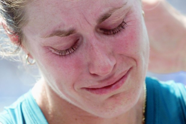 Sheer agony: Jane Saville.