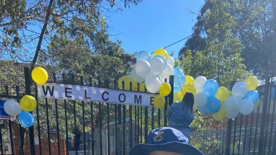 Balloons welcomed students back on Monday, but on Wednesday the school was closed due to COVID-19