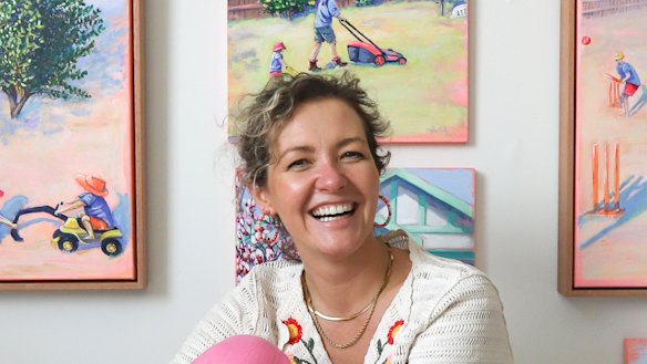 Sophie Corks in her home studio in Orange.