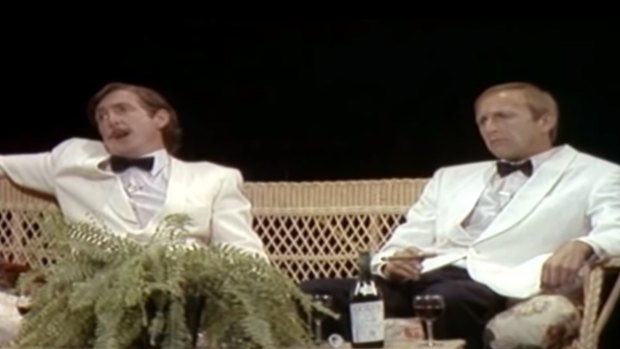 Eric Idle and Graham Chapman in Monty Python's famous sketch. Liberal MP Andrew Wallace used it to lampoon the Tax Office's proposed $36 million fit-out at its Moonee Ponds building.