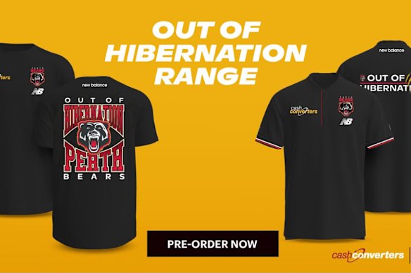 Perth Bears merchandise.