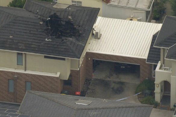 The woman and her two girls were found unconscious in an upstairs bedroom.