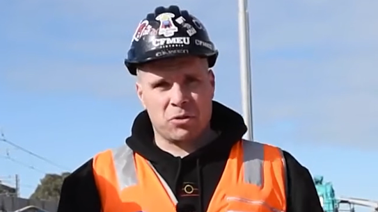 CFMEU official Joel Shackleton.