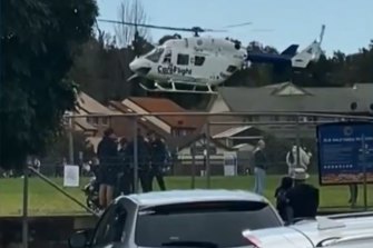 Police were called to the match at Old Saleyards Reserve in North Parramatta about 11.20am on Sunday, shortly after the final whistle.