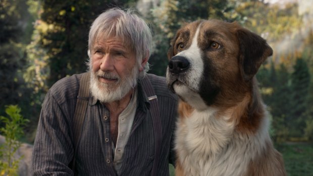In The Call of the Wild, Harrison Ford rolls out his trademark grumpy routine, with CGI dog Buck as his sidekick. 
