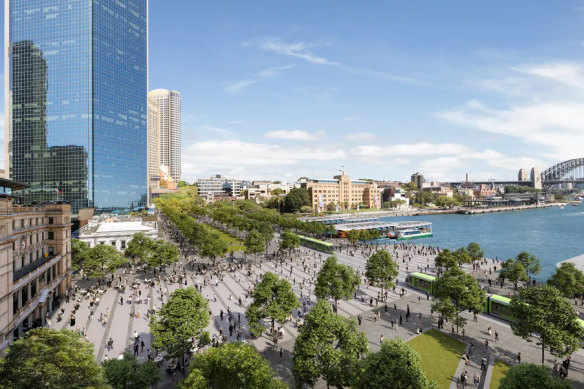Architecture firm Bates Smart’s concept of what Circular Quay could look like.