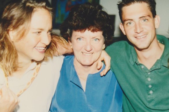 Redlands woman Angela, centre, with daughter Freya and son Nils in happier times.