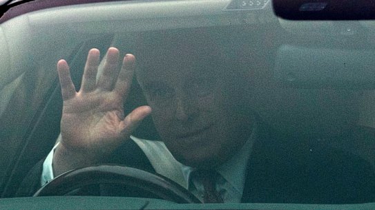 Prince Andrew leaves his home in Windsor in England on Thursday.