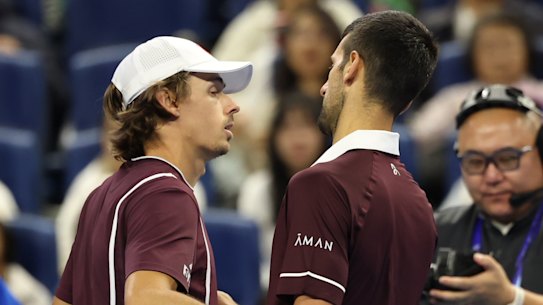 Alex de Minaur retired from his Beijing final against Novak Djokovic due to injury.