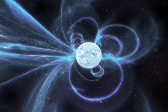 An artist’s impression of the active magnetar Swift J1818.0-1607.
