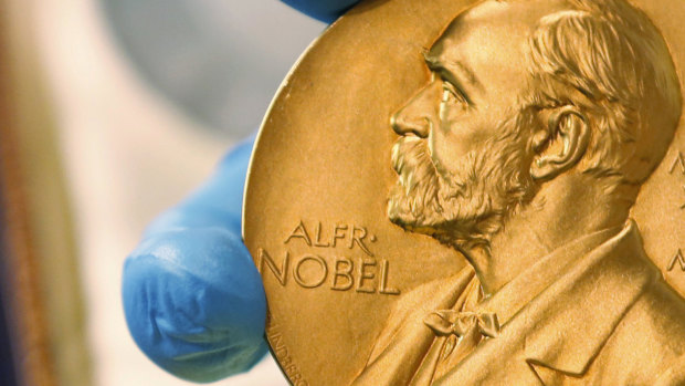 The medal awarded to Nobel Prize recipients.