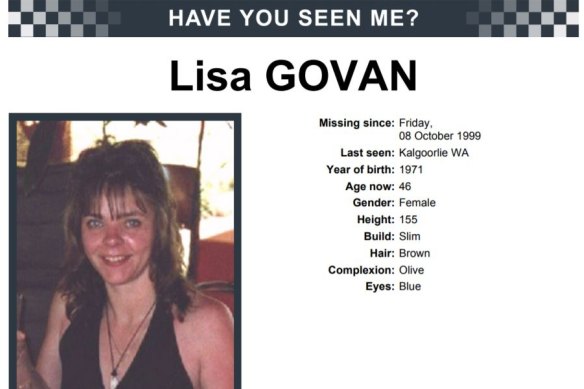 Lisa Govan has been missing since 1999.