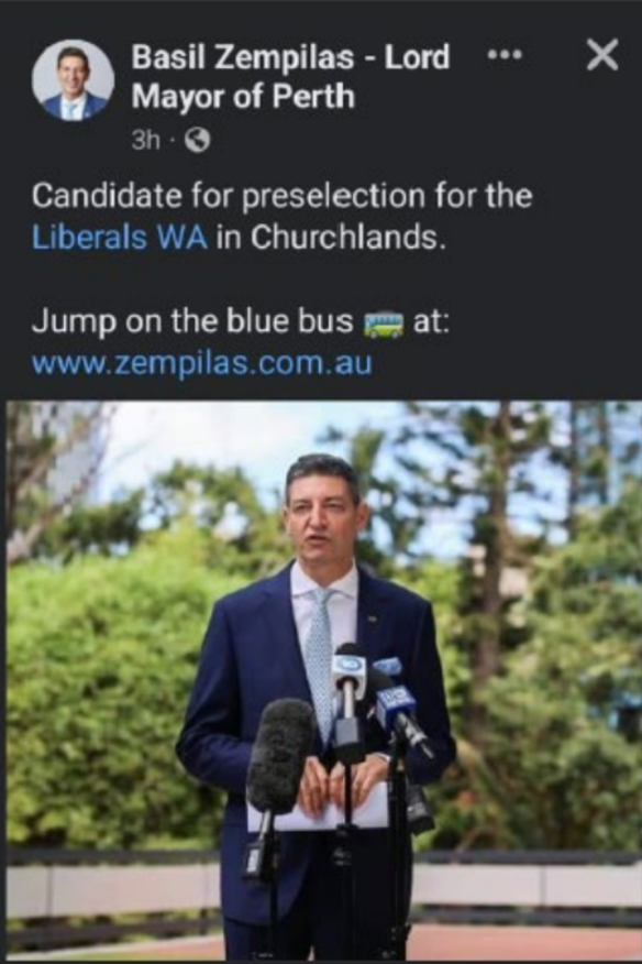 A Facebook post referred to the Local Government’s Standards Panel