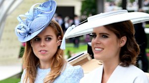 Princess Beatrice (left) and Eugenie at Royal Ascot in 2018.