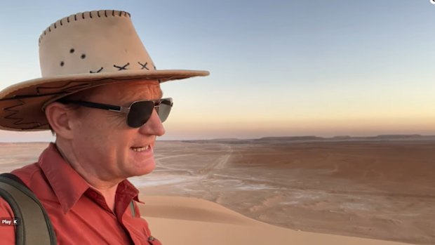 Andrew MacLeod, pictured in Libya, has travelled to every country in the world.