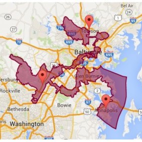 Gerrymandering involves local officials making tortured shapes of their electorates to benefit their own party.